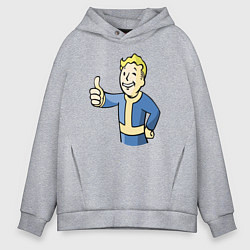 Толстовка оверсайз мужская Fallout vault boy, цвет: меланж