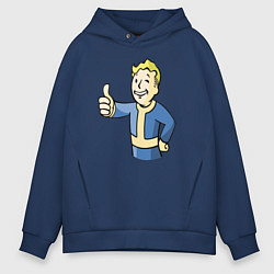 Толстовка оверсайз мужская Fallout vault boy, цвет: тёмно-синий
