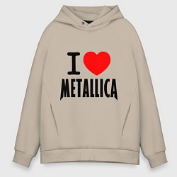 Мужское худи оверсайз I love Metallica