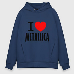 Мужское худи оверсайз I love Metallica