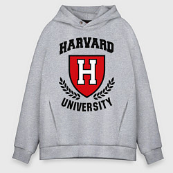 Толстовка оверсайз мужская Harvard University, цвет: меланж