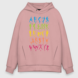 Мужское худи оверсайз Алфавит рока