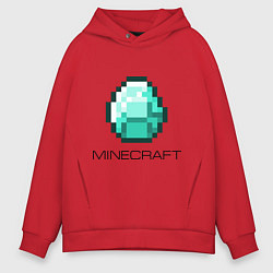 Толстовка оверсайз мужская Minecraft Diamond, цвет: красный