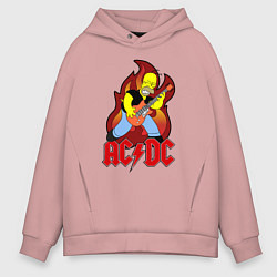 Мужское худи оверсайз AC/DC Homer