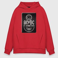 Толстовка оверсайз мужская AC/DC: Let there be rock, цвет: красный