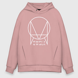 Толстовка оверсайз мужская OWSLA, цвет: пыльно-розовый
