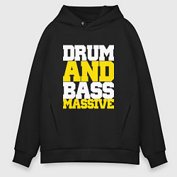 Мужское худи оверсайз DRUM AND BASS MASSIVE