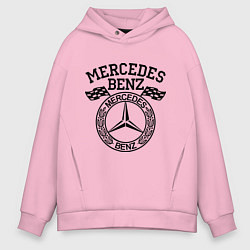 Толстовка оверсайз мужская Mercedes Benz, цвет: светло-розовый