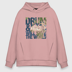 Мужское худи оверсайз Drum & Bass: The World
