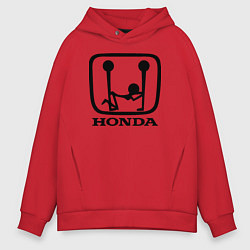 Толстовка оверсайз мужская Honda Logo Sexy, цвет: красный