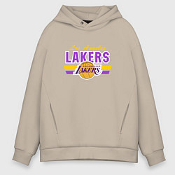 Толстовка оверсайз мужская Los Angeles Lakers, цвет: миндальный