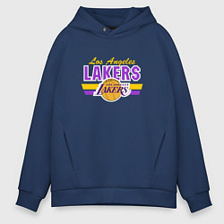 Толстовка оверсайз мужская Los Angeles Lakers, цвет: тёмно-синий