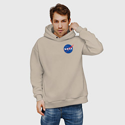 Толстовка оверсайз мужская NASA, цвет: миндальный — фото 2