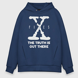 Толстовка оверсайз мужская X-Files: Truth is out there, цвет: тёмно-синий