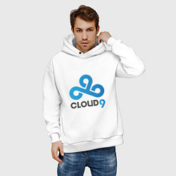 Толстовка оверсайз мужская Cloud9, цвет: белый — фото 2