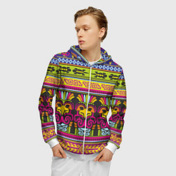 Толстовка 3D на молнии мужская Мексика, цвет: 3D-белый — фото 2