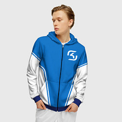 Толстовка 3D на молнии мужская SK-Gaming, цвет: 3D-синий — фото 2