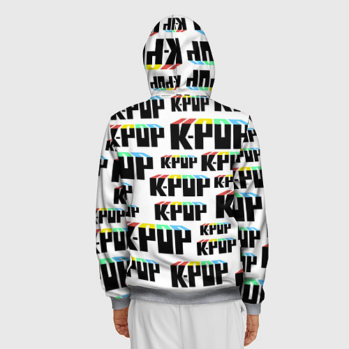 Мужская толстовка на молнии K-pop Pattern / 3D-Меланж – фото 4