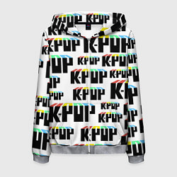 Мужская толстовка на молнии K-pop Pattern