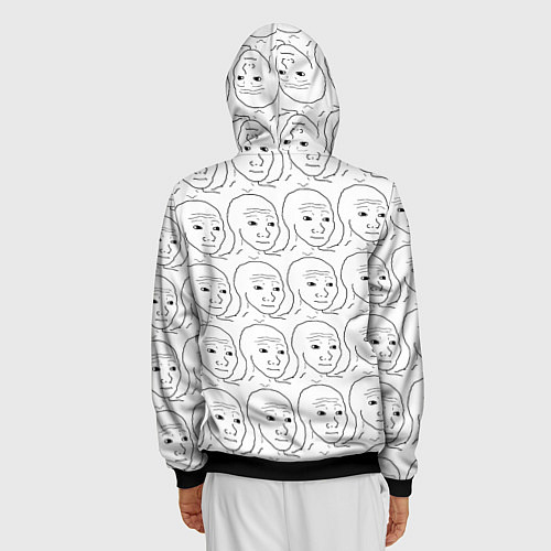 Мужская толстовка на молнии I Know That Feel Bro / 3D-Черный – фото 4