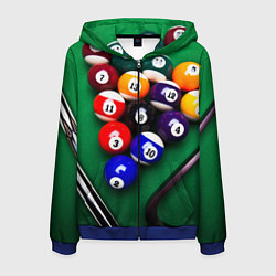 Мужская толстовка на молнии Бильярд