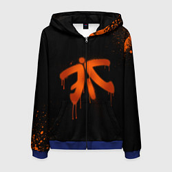 Толстовка 3D на молнии мужская Fnatic: Black collection, цвет: 3D-синий