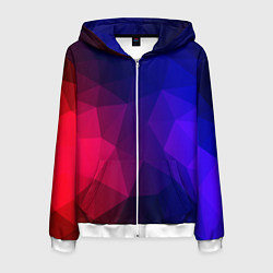 Толстовка 3D на молнии мужская Red&Blue, цвет: 3D-белый
