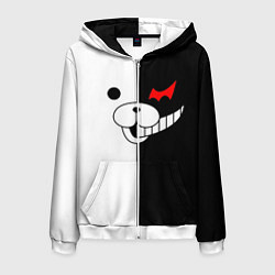 Толстовка 3D на молнии мужская Monokuma, цвет: 3D-белый