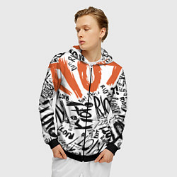 Толстовка 3D на молнии мужская Paramore: Riot, цвет: 3D-черный — фото 2