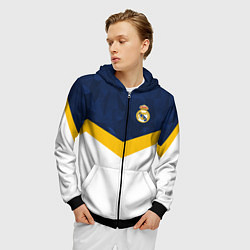 Толстовка 3D на молнии мужская Real Madrid FC: Sport, цвет: 3D-черный — фото 2