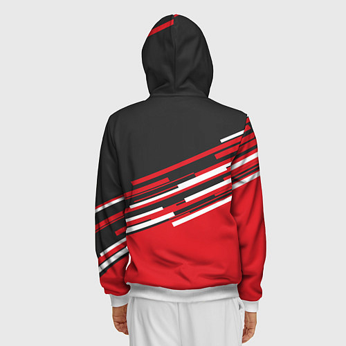 Мужская толстовка на молнии Man UTD FC: Sport Line 2018 / 3D-Белый – фото 4