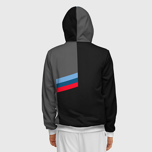 Мужская толстовка на молнии BMW БМВ / 3D-Белый – фото 4