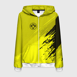 Толстовка 3D на молнии мужская FC Borussia: Yellow Original, цвет: 3D-белый