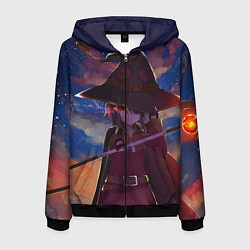 Толстовка 3D на молнии мужская KonoSuba, цвет: 3D-черный