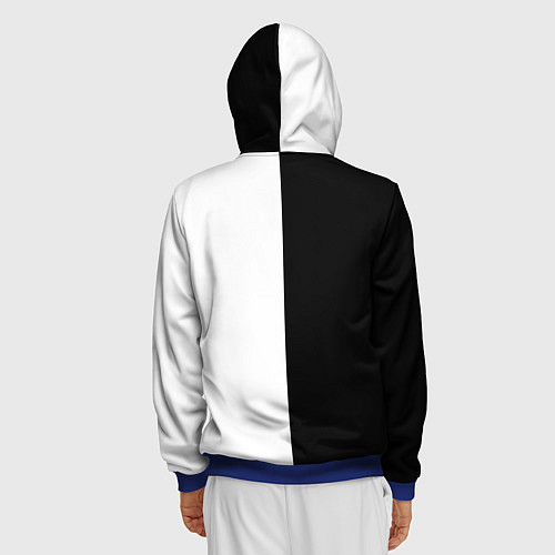 Мужская толстовка на молнии Lexus: Black & White / 3D-Синий – фото 4