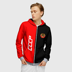 Толстовка 3D на молнии мужская СССР: Red Collection, цвет: 3D-меланж — фото 2