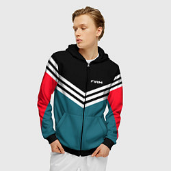 Толстовка 3D на молнии мужская Firm 90s: Arrows Style, цвет: 3D-черный — фото 2