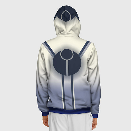 Мужская толстовка на молнии Warhammer 40000: Tau Empire / 3D-Синий – фото 4