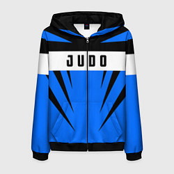 Толстовка 3D на молнии мужская Judo Fighter, цвет: 3D-черный
