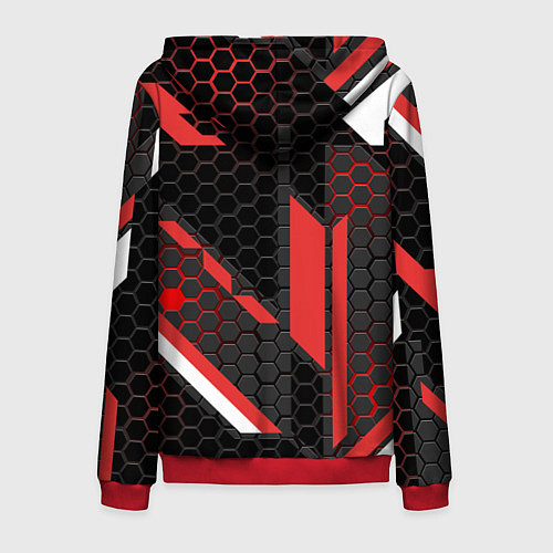 Мужская толстовка на молнии CS:GO CYREX CARBON / 3D-Красный – фото 2