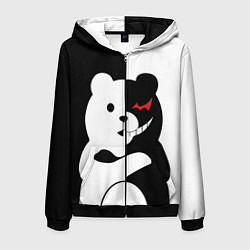 Толстовка 3D на молнии мужская Monokuma Drae, цвет: 3D-черный