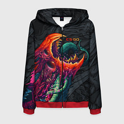 Толстовка 3D на молнии мужская CS:GO Hyper Beast Original, цвет: 3D-красный