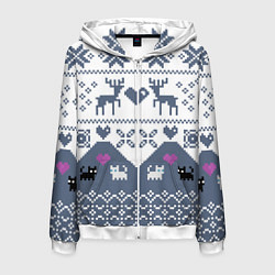 Мужская толстовка на молнии Новогодняя любовь