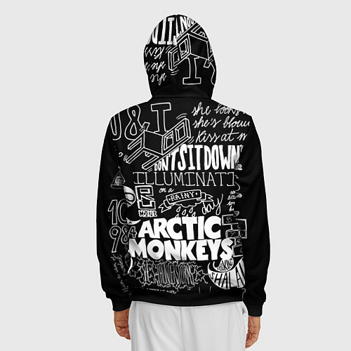Мужская толстовка на молнии Arctic Monkeys: I'm in a Vest / 3D-Черный – фото 4
