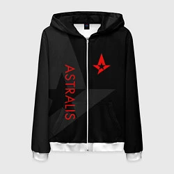 Толстовка 3D на молнии мужская Astralis: Dark Style, цвет: 3D-белый