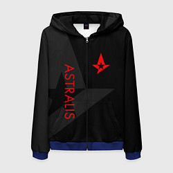 Толстовка 3D на молнии мужская Astralis: Dark Style, цвет: 3D-синий