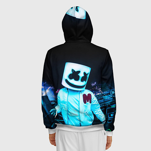 Мужская толстовка на молнии MARSHMELLO / 3D-Белый – фото 4