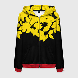 Мужская толстовка на молнии Желтые Листья - Минимализм