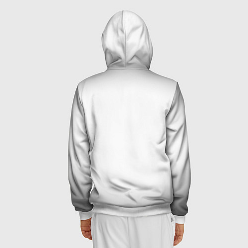 Мужская толстовка на молнии UNDERTALE / 3D-Белый – фото 4