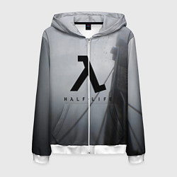 Толстовка 3D на молнии мужская Half Life, цвет: 3D-белый